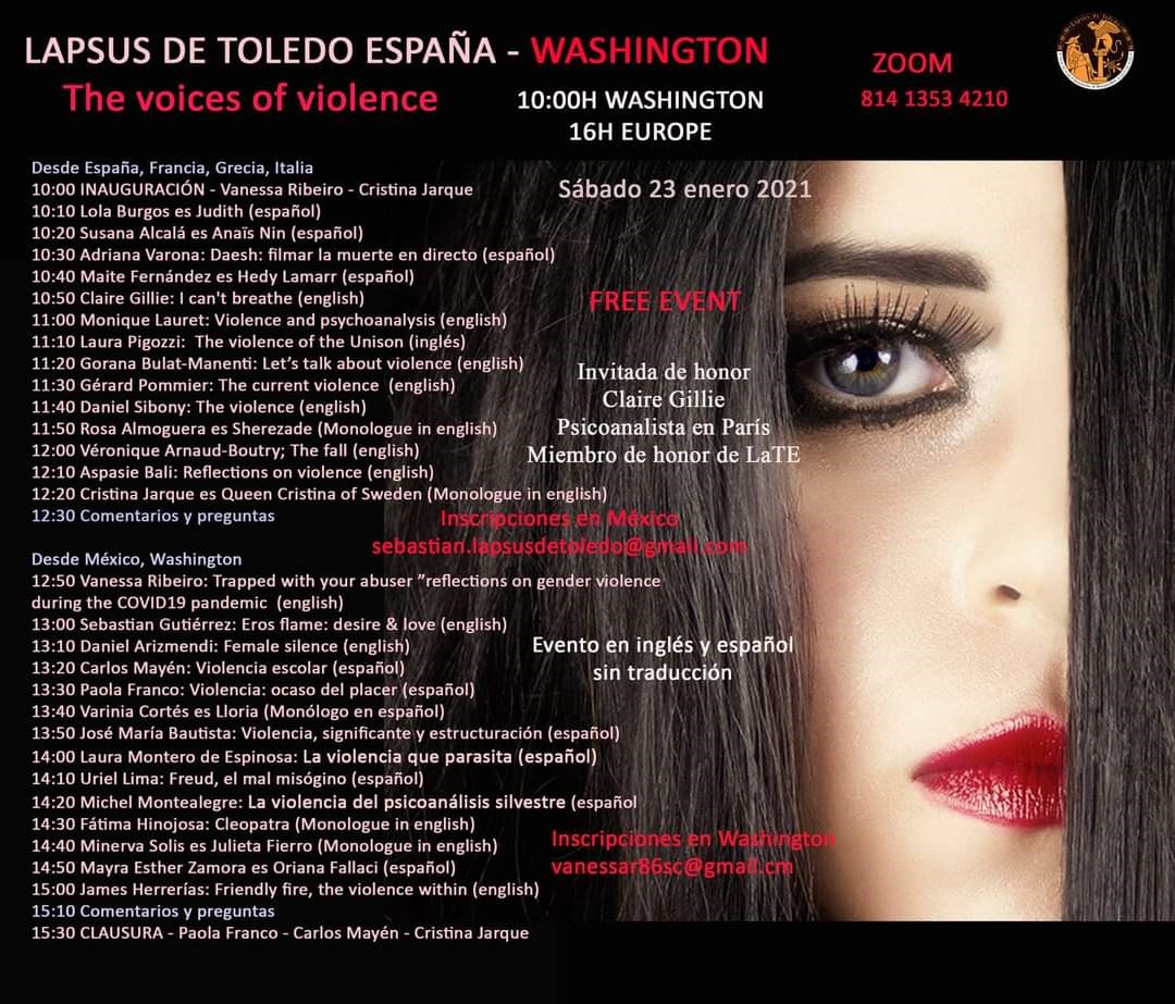 Affiche voix de la violence Washington (en anglais)